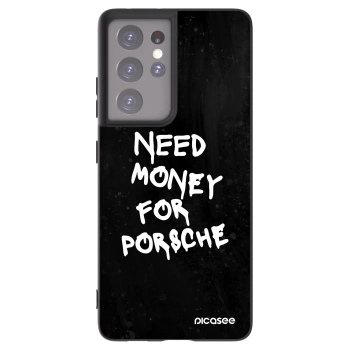 Picasee silikónový čierny obal pre Samsung Galaxy S21 Ultra 5G G998B - Black Dollar