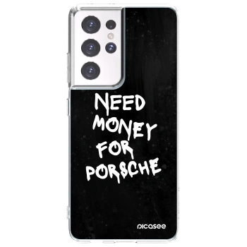 Picasee silikónový prehľadný obal pre Samsung Galaxy S21 Ultra 5G G998B - Black Dollar