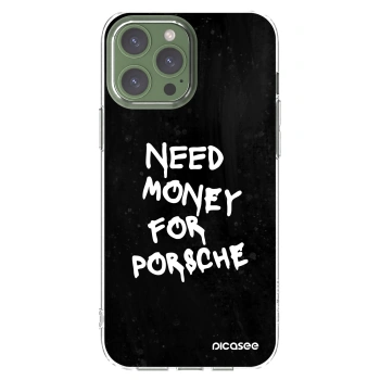 Picasee silikónový prehľadný obal pre Apple iPhone 13 Pro Max - Black Dollar