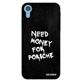 Picasee silikónový prehľadný obal pre Apple iPhone XR - Black Dollar