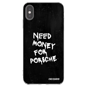 Picasee silikónový prehľadný obal pre Apple iPhone XS Max - Black Dollar