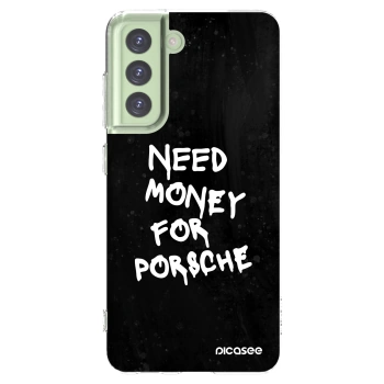 Picasee silikónový prehľadný obal pre Samsung Galaxy S21 FE 5G - Black Dollar
