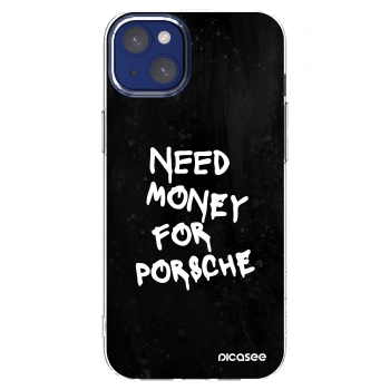 Picasee silikónový prehľadný obal pre Apple iPhone 14 Plus - Black Dollar
