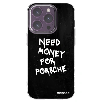 Picasee silikónový prehľadný obal pre Apple iPhone 14 Pro - Black Dollar