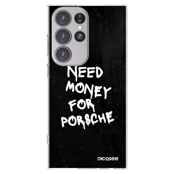 Picasee silikónový prehľadný obal pre Samsung Galaxy S23 Ultra 5G - Black Dollar