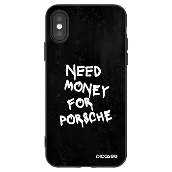 Picasee silikónový čierny obal pre Apple iPhone X/XS - Black Dollar