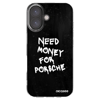 Picasee silikónový prehľadný obal pre Apple iPhone 16 - Black Dollar
