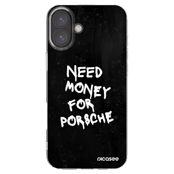 Picasee silikónový prehľadný obal pre Apple iPhone 16 Plus - Black Dollar
