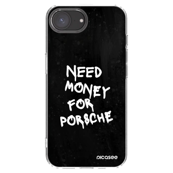 Picasee silikónový prehľadný obal pre Apple iPhone 16e - Black Dollar