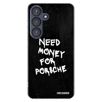 Picasee silikónový prehľadný obal pre Samsung Galaxy S25 5G - Black Dollar
