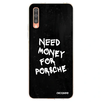 Picasee silikónový prehľadný obal pre Samsung Galaxy A70 A705F - Black Dollar