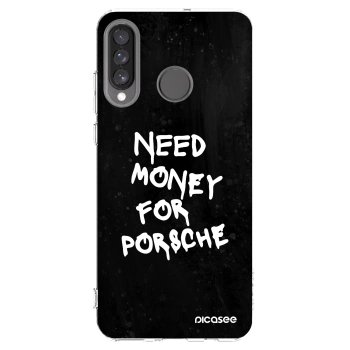 Picasee silikónový prehľadný obal pre Huawei P30 Lite - Black Dollar
