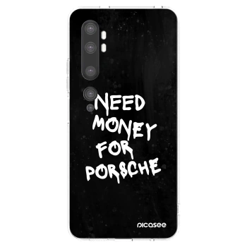 Picasee silikónový prehľadný obal pre Xiaomi Mi Note 10 (Pro) - Black Dollar