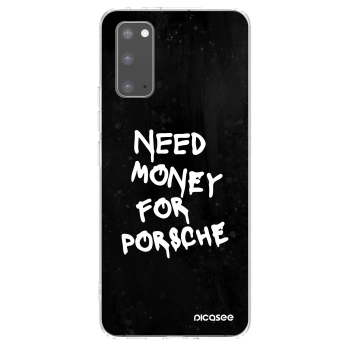 Picasee silikónový prehľadný obal pre Samsung Galaxy S20 G980F - Black Dollar