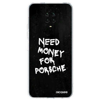 Picasee silikónový prehľadný obal pre Xiaomi Redmi Note 9S - Black Dollar