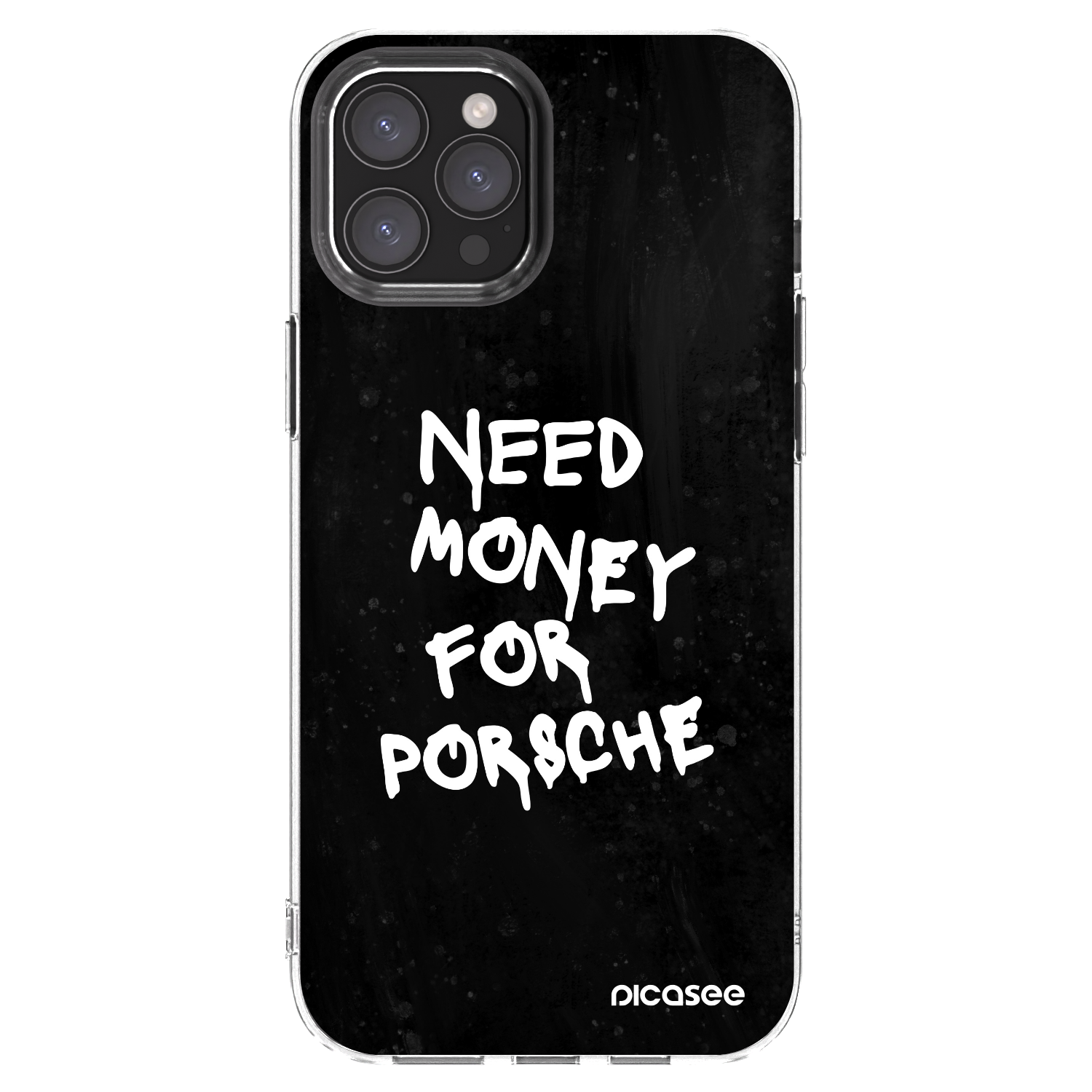 Picasee silikónový prehľadný obal pre Apple iPhone 12 Pro Max - Black Dollar