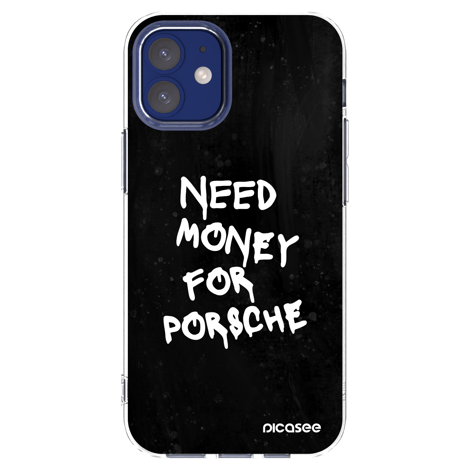 Picasee silikónový prehľadný obal pre Apple iPhone 12 mini - Black Dollar