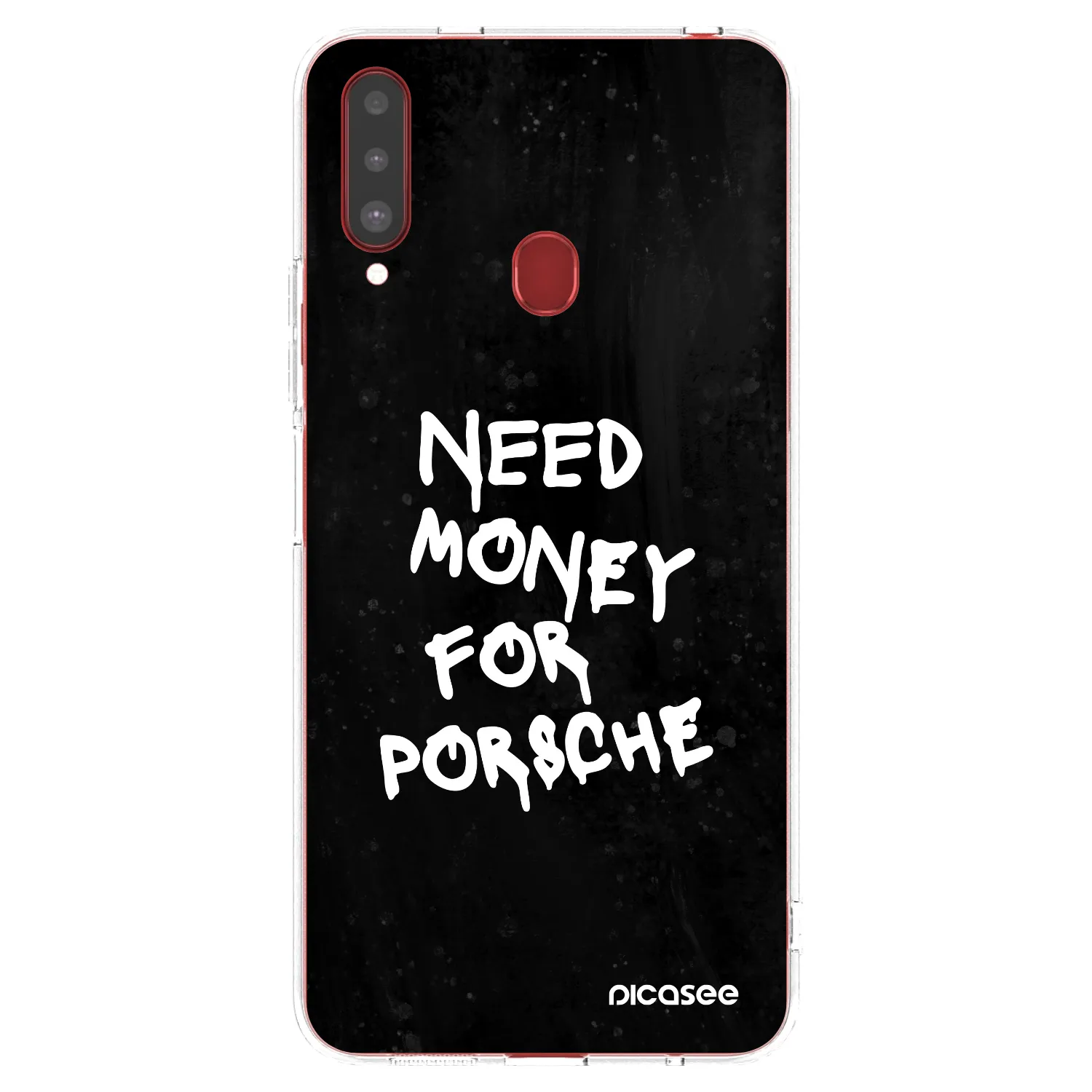 Picasee silikónový prehľadný obal pre Samsung Galaxy A20s - Black Dollar