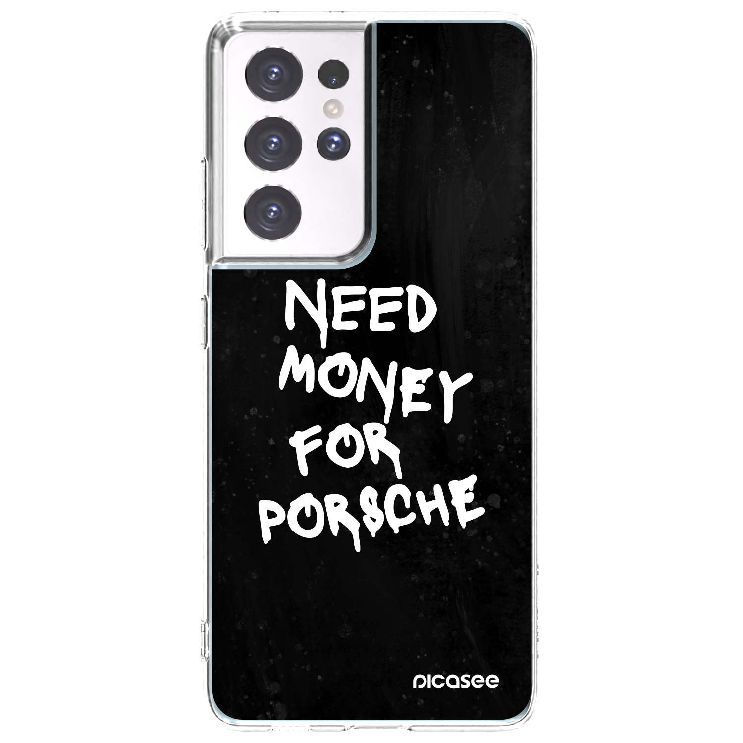 Picasee silikónový prehľadný obal pre Samsung Galaxy S21 Ultra 5G G998B - Black Dollar