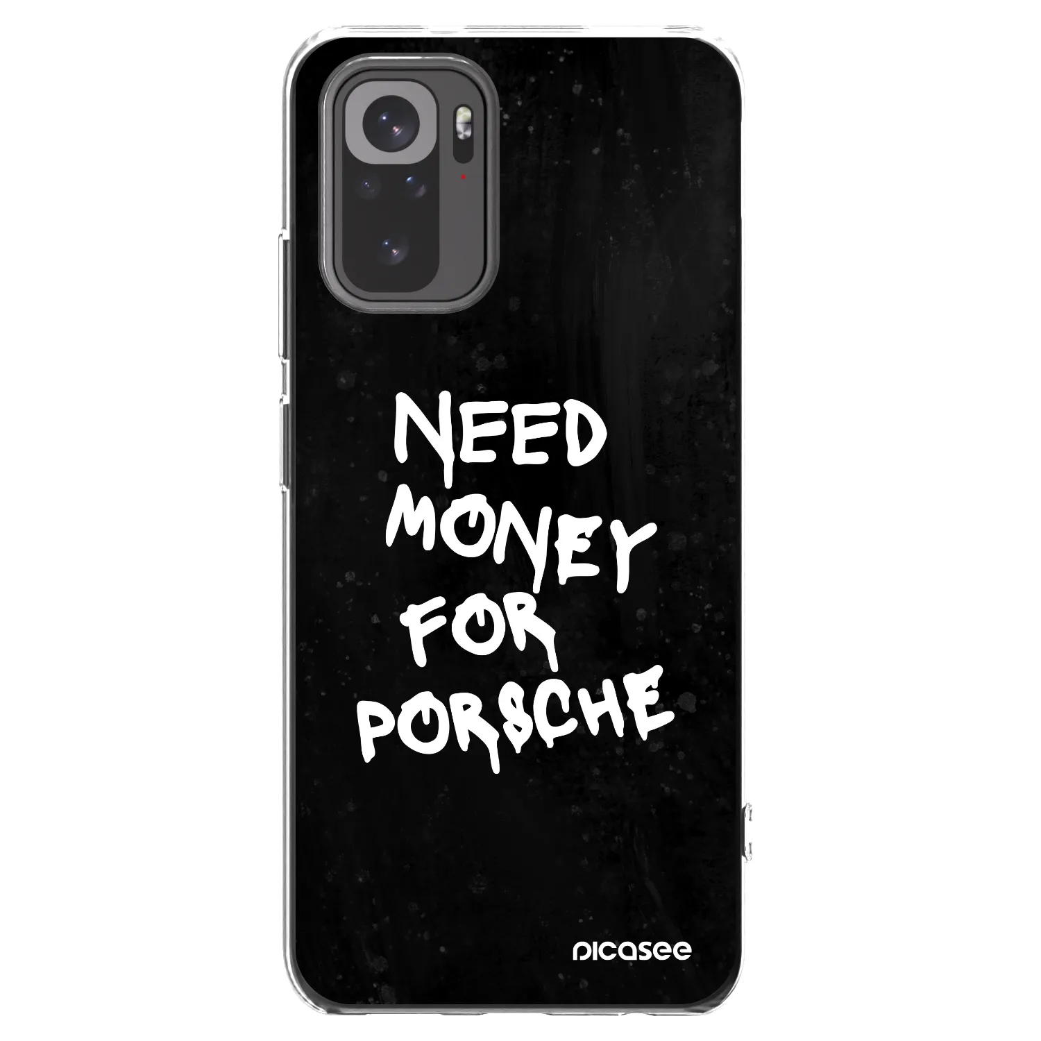 Picasee silikónový prehľadný obal pre Xiaomi Redmi Note 10 - Black Dollar