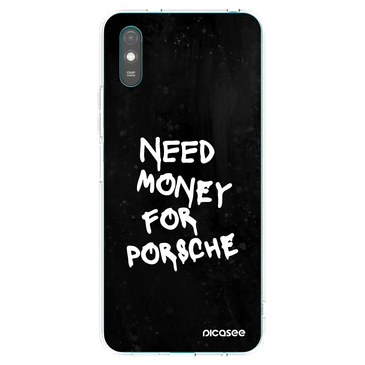Picasee silikónový prehľadný obal pre Xiaomi Redmi 9AT - Black Dollar