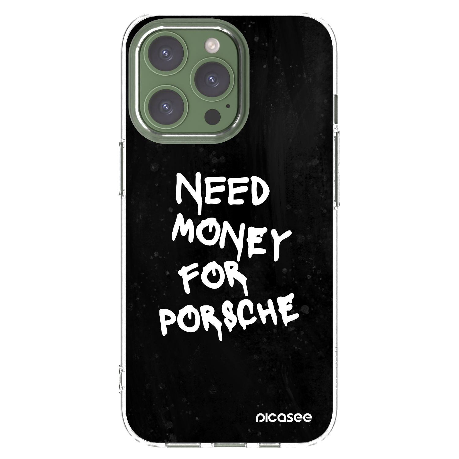 Picasee silikónový prehľadný obal pre Apple iPhone 13 Pro - Black Dollar