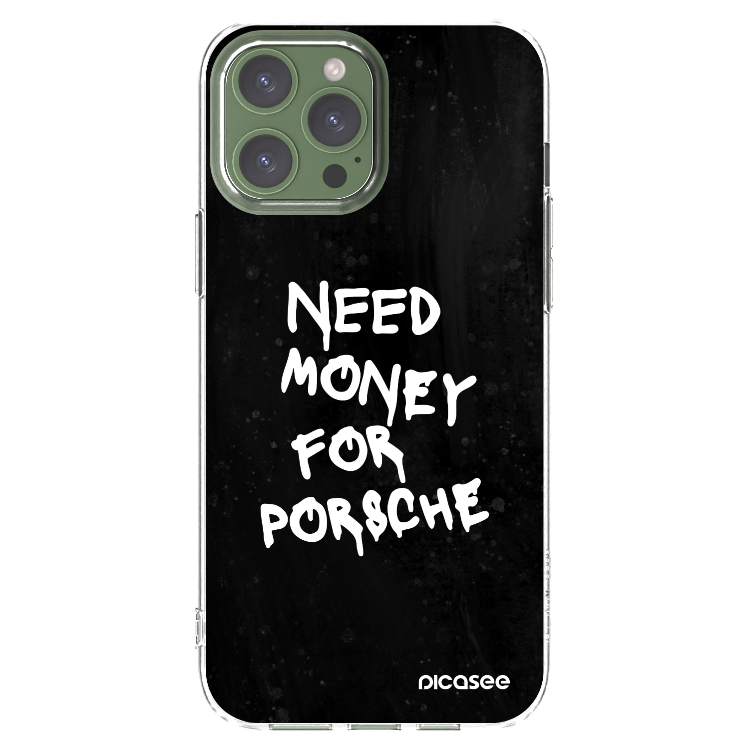 Picasee silikónový prehľadný obal pre Apple iPhone 13 Pro Max - Black Dollar