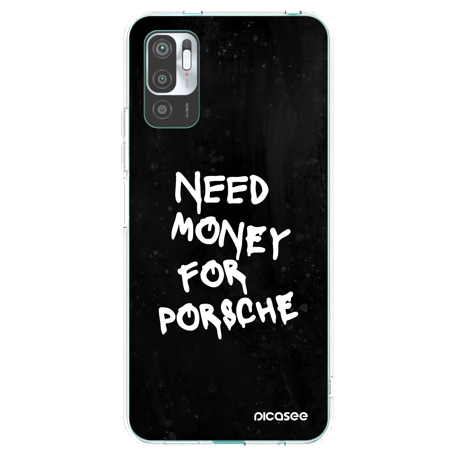 Picasee silikónový prehľadný obal pre Xiaomi Redmi Note 10 5G - Black Dollar
