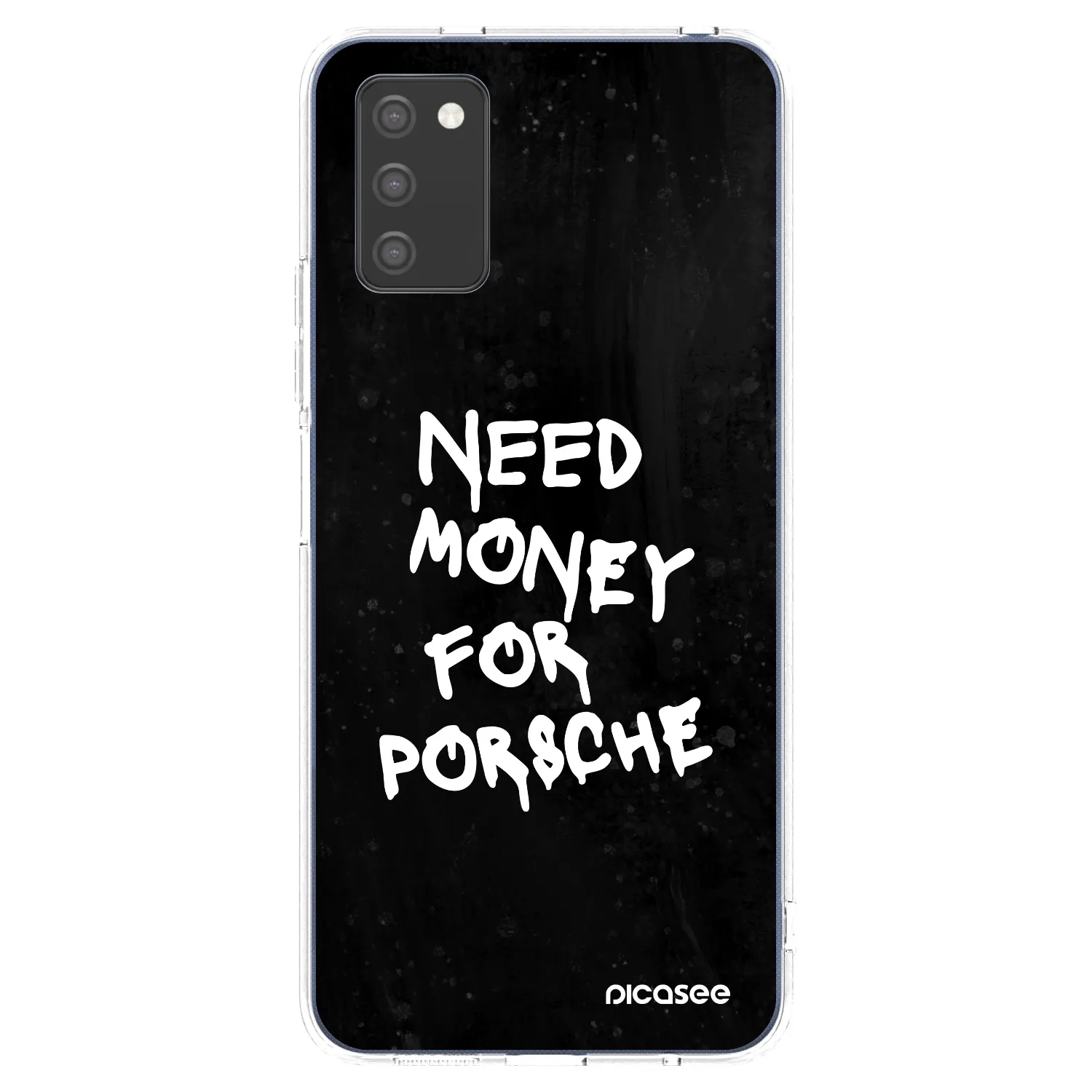 Picasee silikónový prehľadný obal pre Samsung Galaxy A03s A037G - Black Dollar