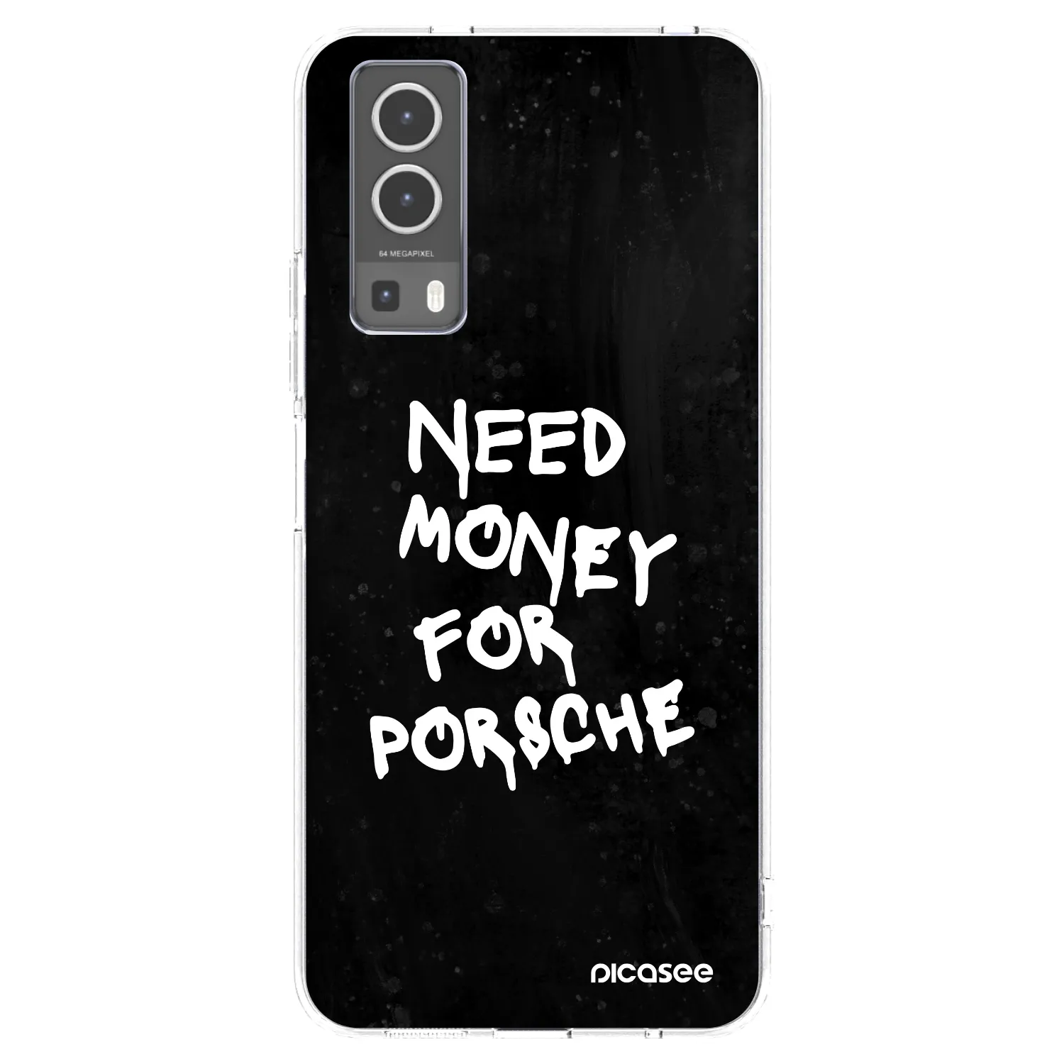 Picasee silikónový prehľadný obal pre Vivo Y72 5G - Black Dollar