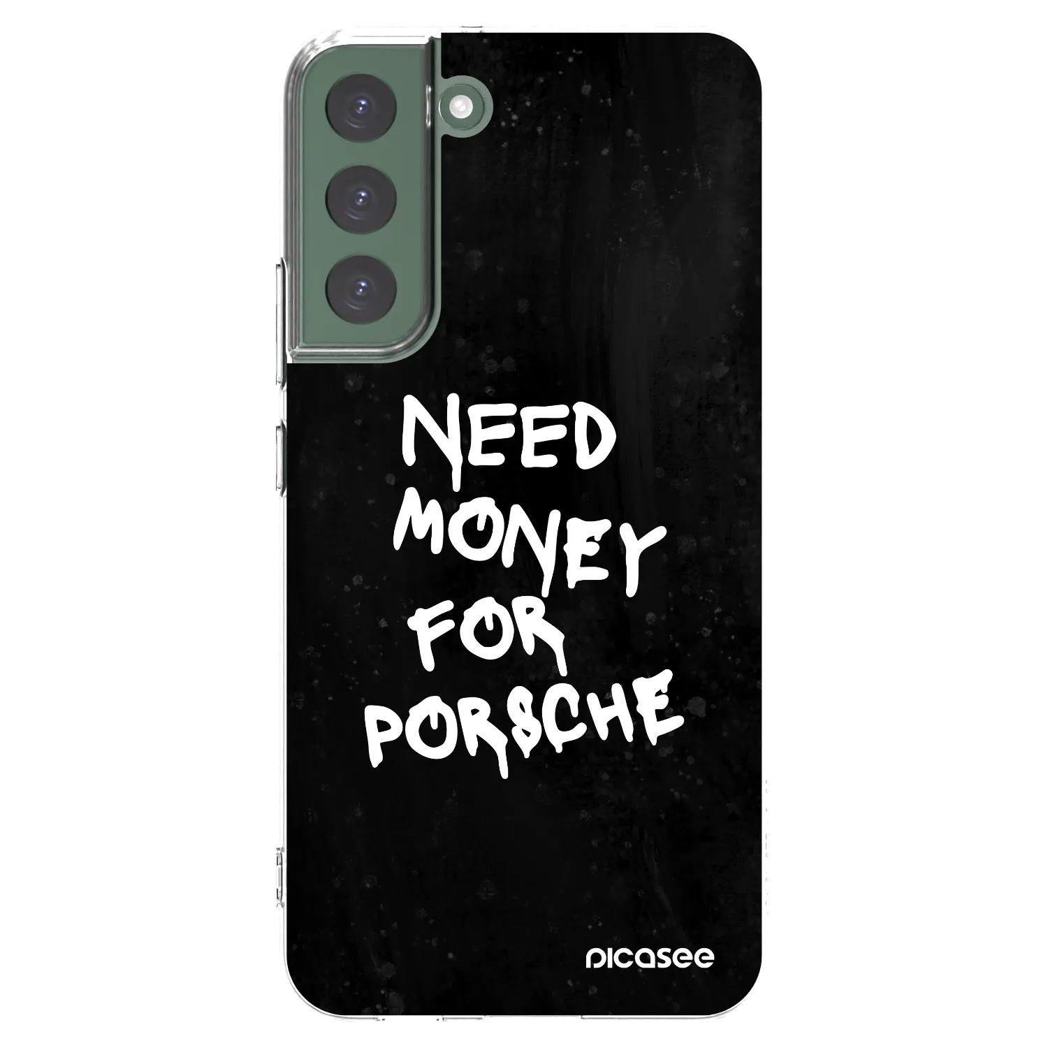 Picasee silikónový prehľadný obal pre Samsung Galaxy S22+ 5G - Black Dollar