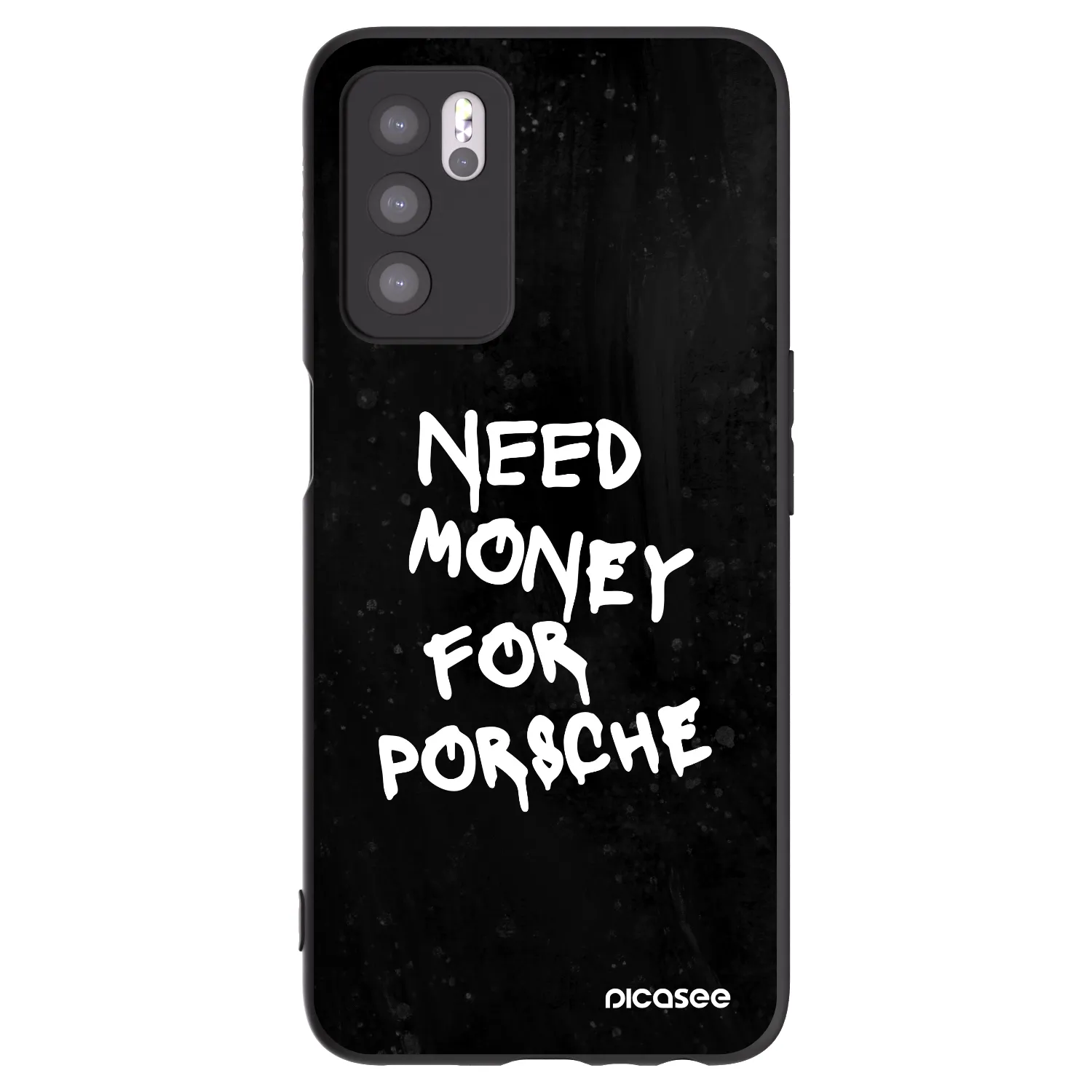 Picasee silikónový čierny obal pre OPPO A16s - Black Dollar