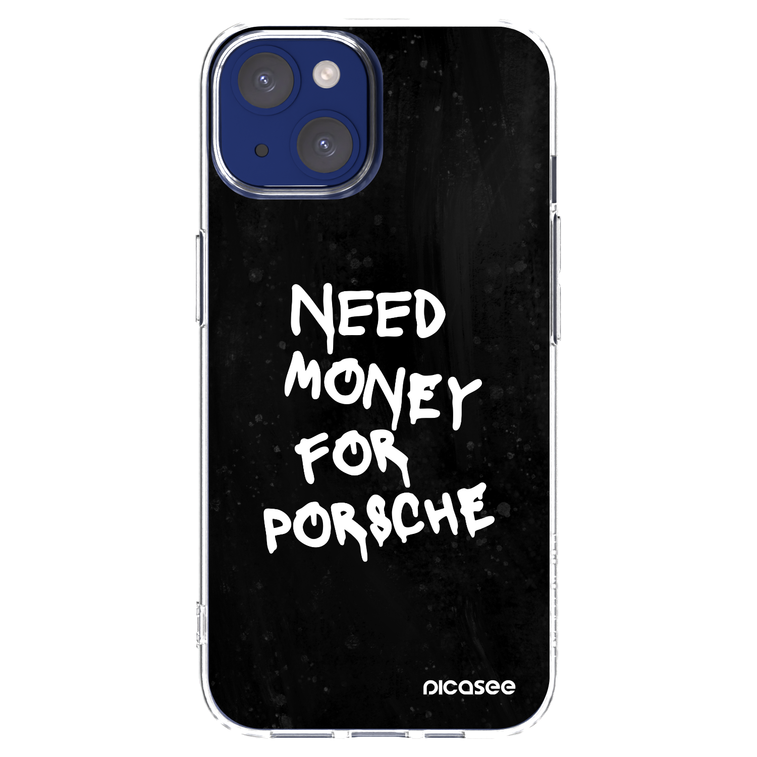 Silikónový prehľadný obal pre Apple iPhone 14 - Black Dollar