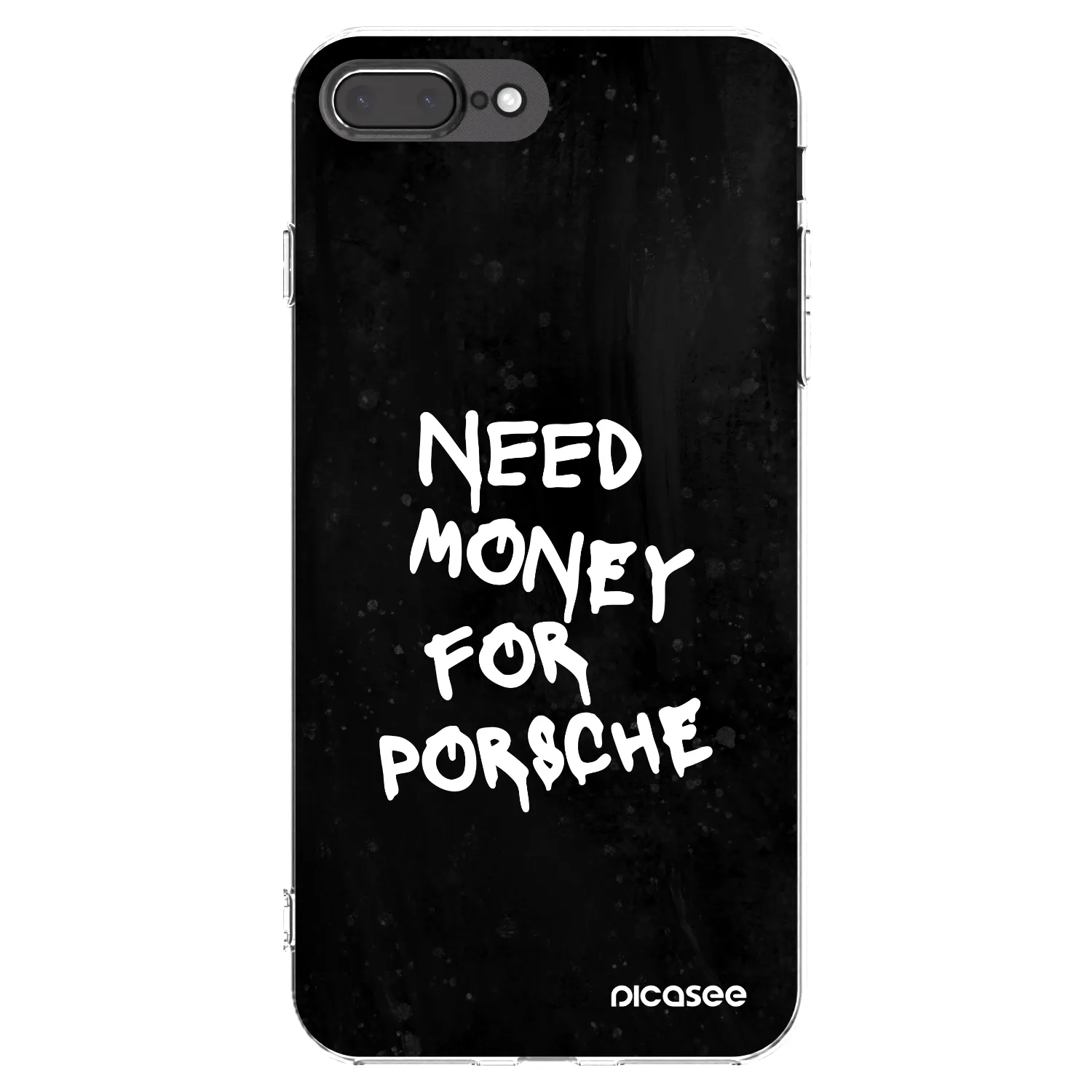 Picasee silikónový prehľadný obal pre Apple iPhone 8 Plus - Black Dollar