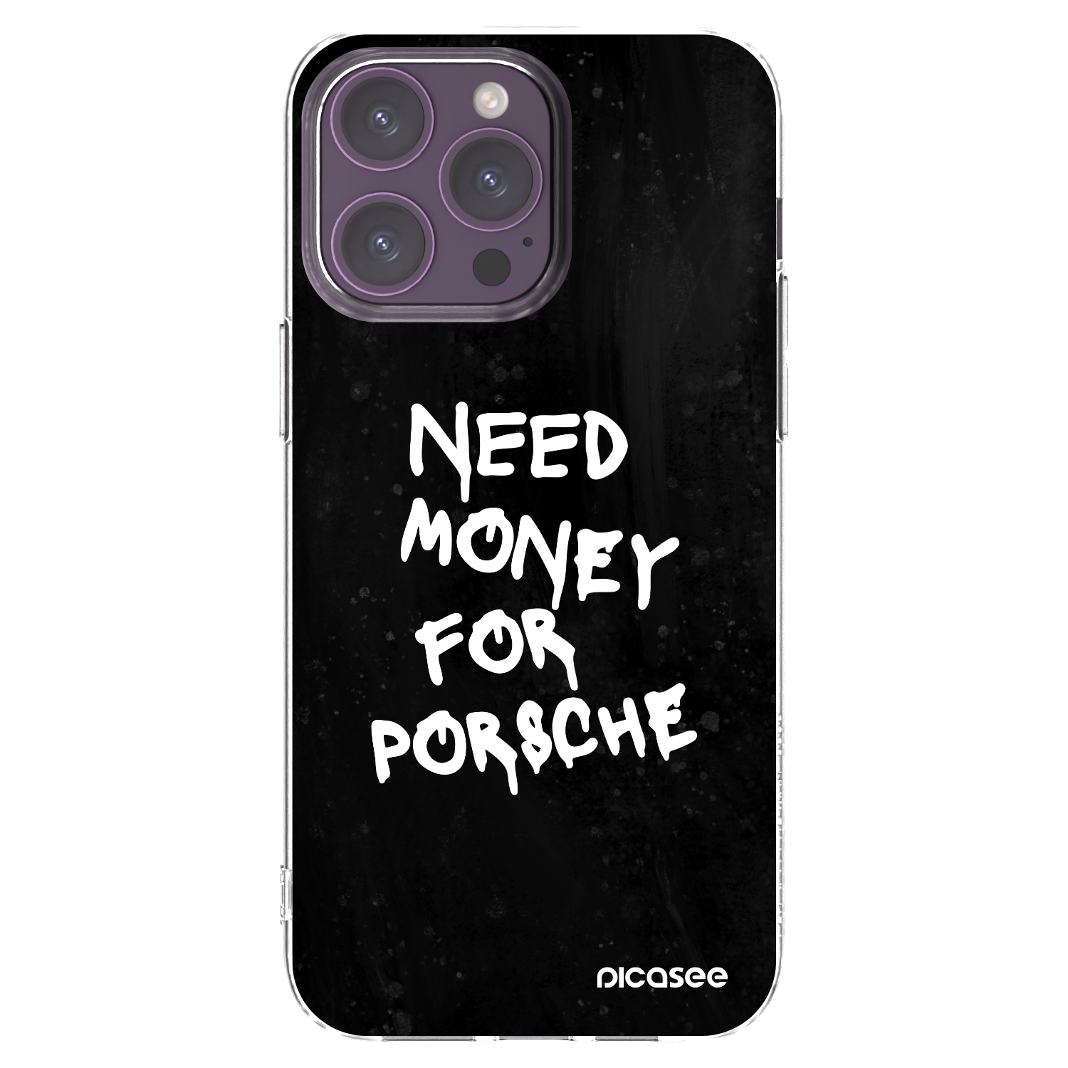 Picasee silikónový prehľadný obal pre Apple iPhone 14 Pro Max - Black Dollar