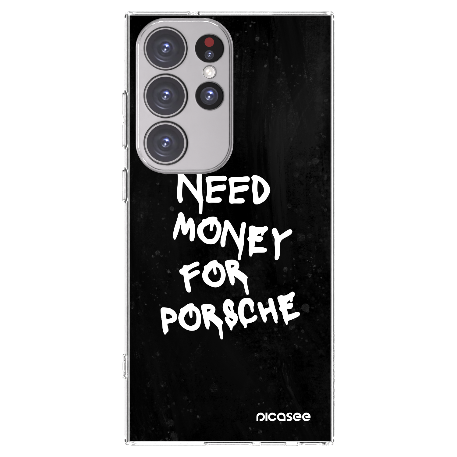 Picasee silikónový prehľadný obal pre Samsung Galaxy S23 Ultra 5G - Black Dollar