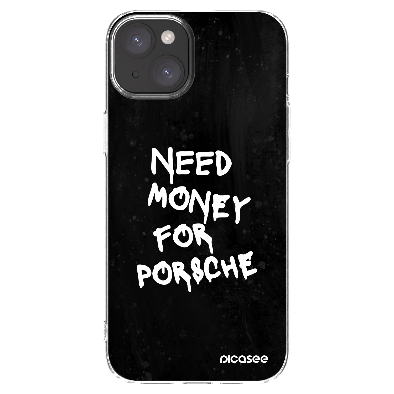 Picasee silikónový prehľadný obal pre Apple iPhone 15 Plus - Black Dollar
