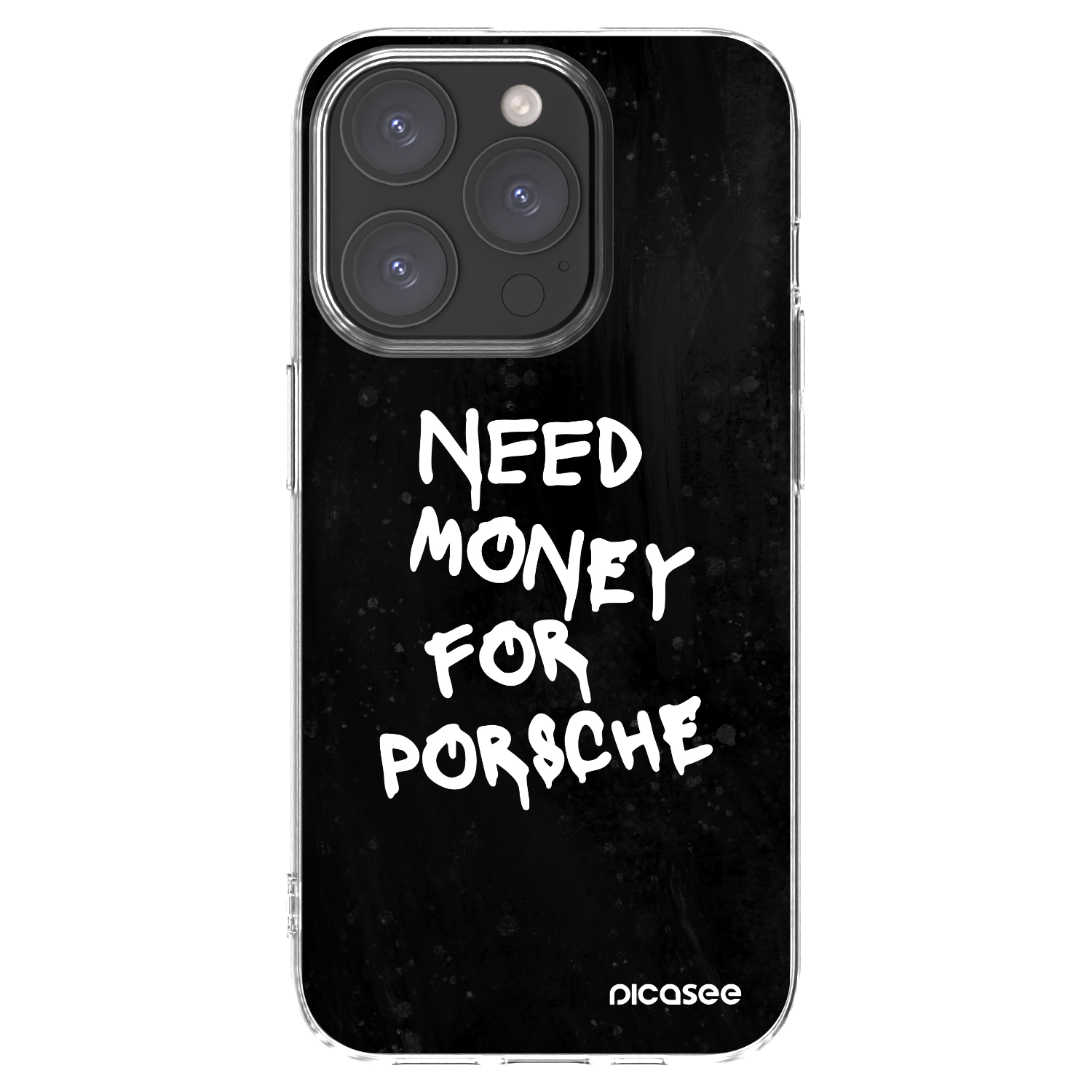 Picasee silikónový prehľadný obal pre Apple iPhone 15 Pro - Black Dollar