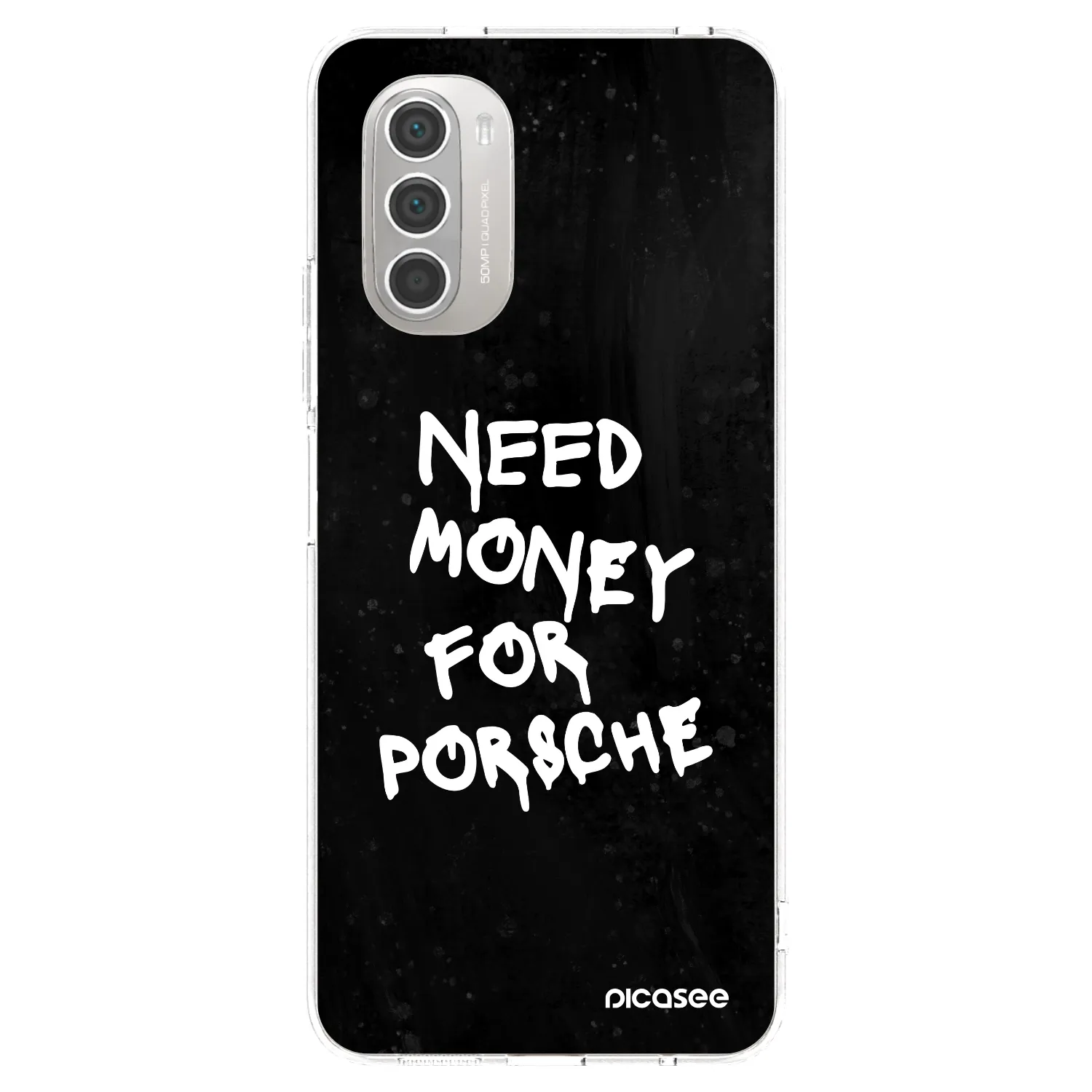 Picasee silikónový prehľadný obal pre Motorola Moto G51 - Black Dollar
