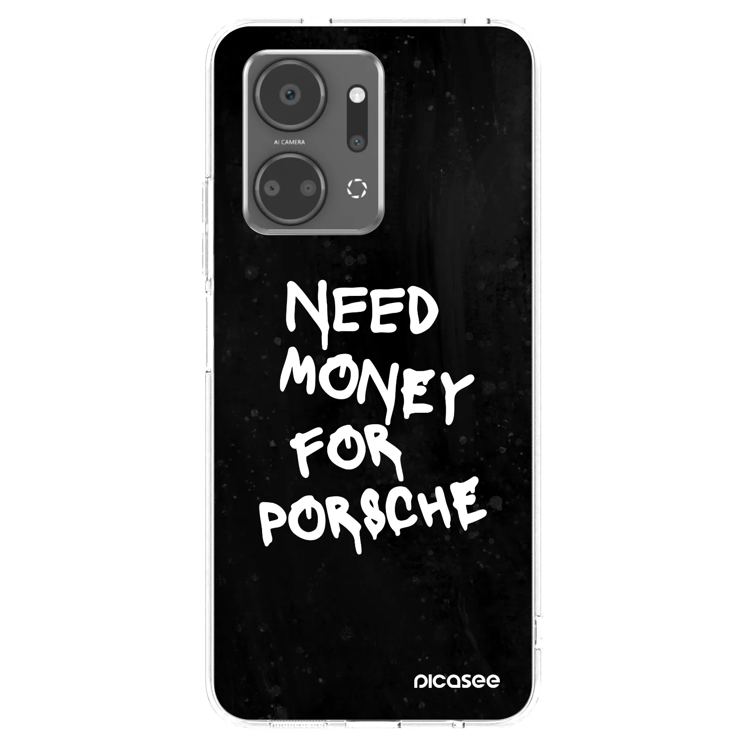 Picasee silikónový prehľadný obal pre Honor X7a - Black Dollar