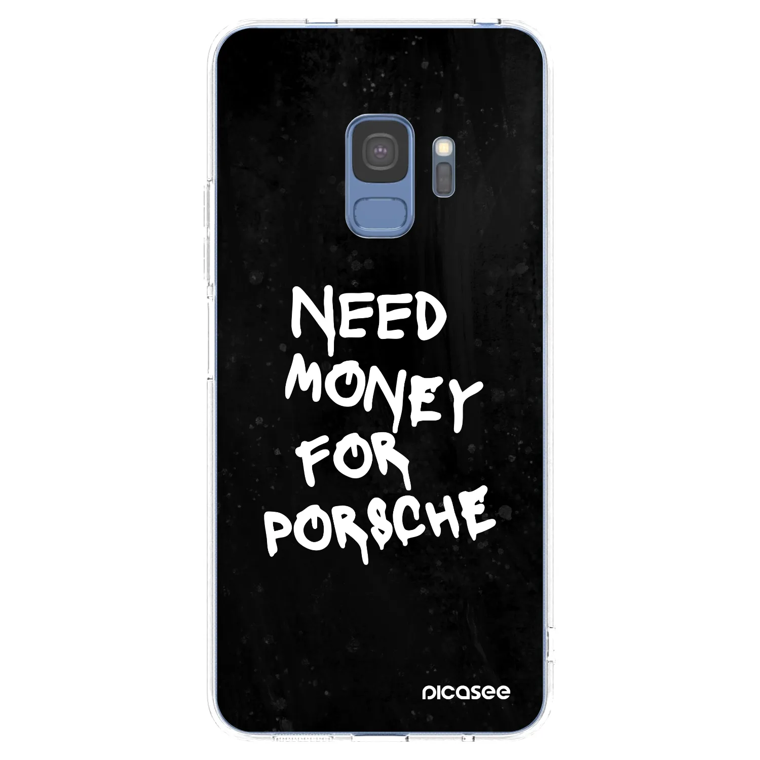 Picasee silikónový prehľadný obal pre Samsung Galaxy S9 G960F - Black Dollar