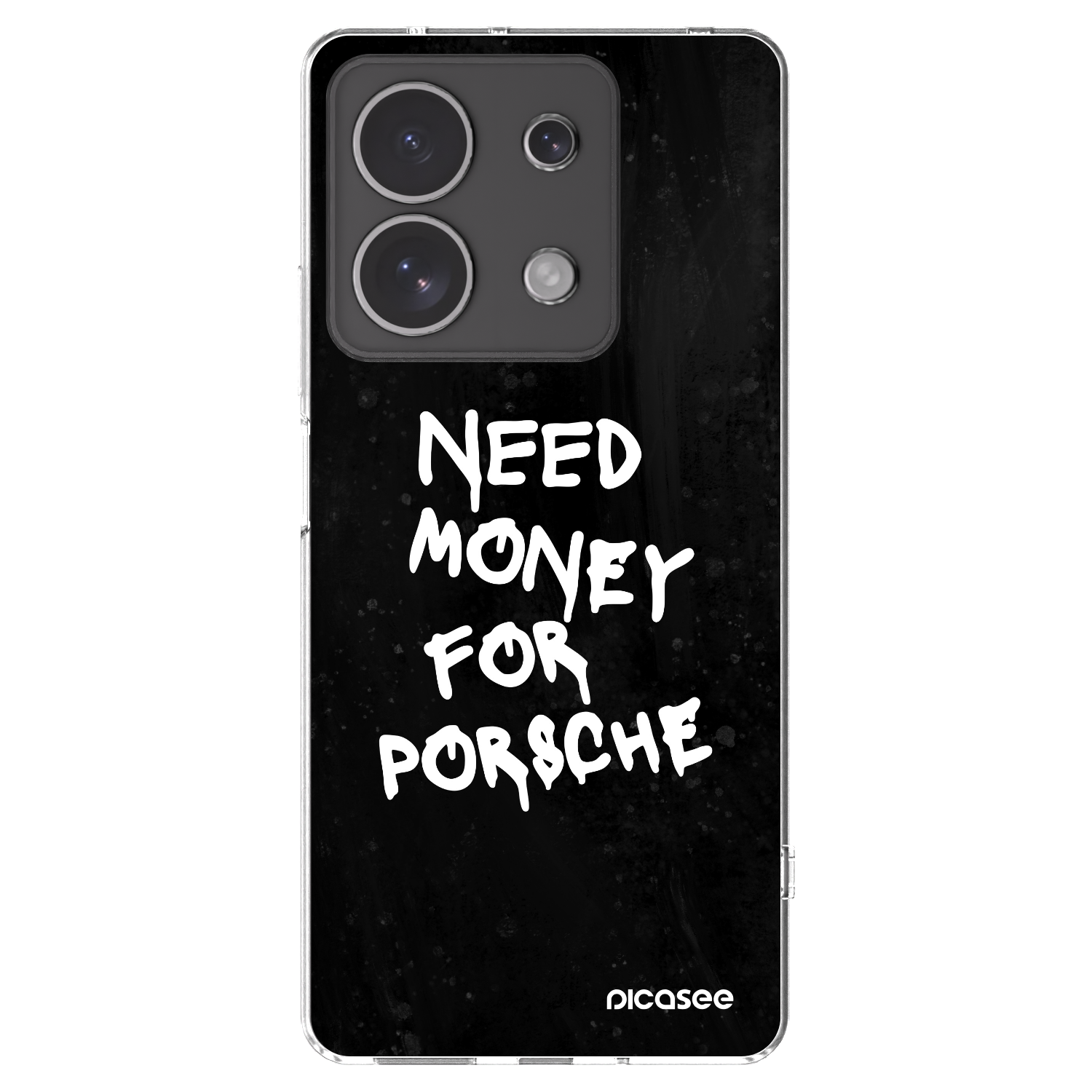 Picasee silikónový prehľadný obal pre Xiaomi Redmi Note 13 4G - Black Dollar