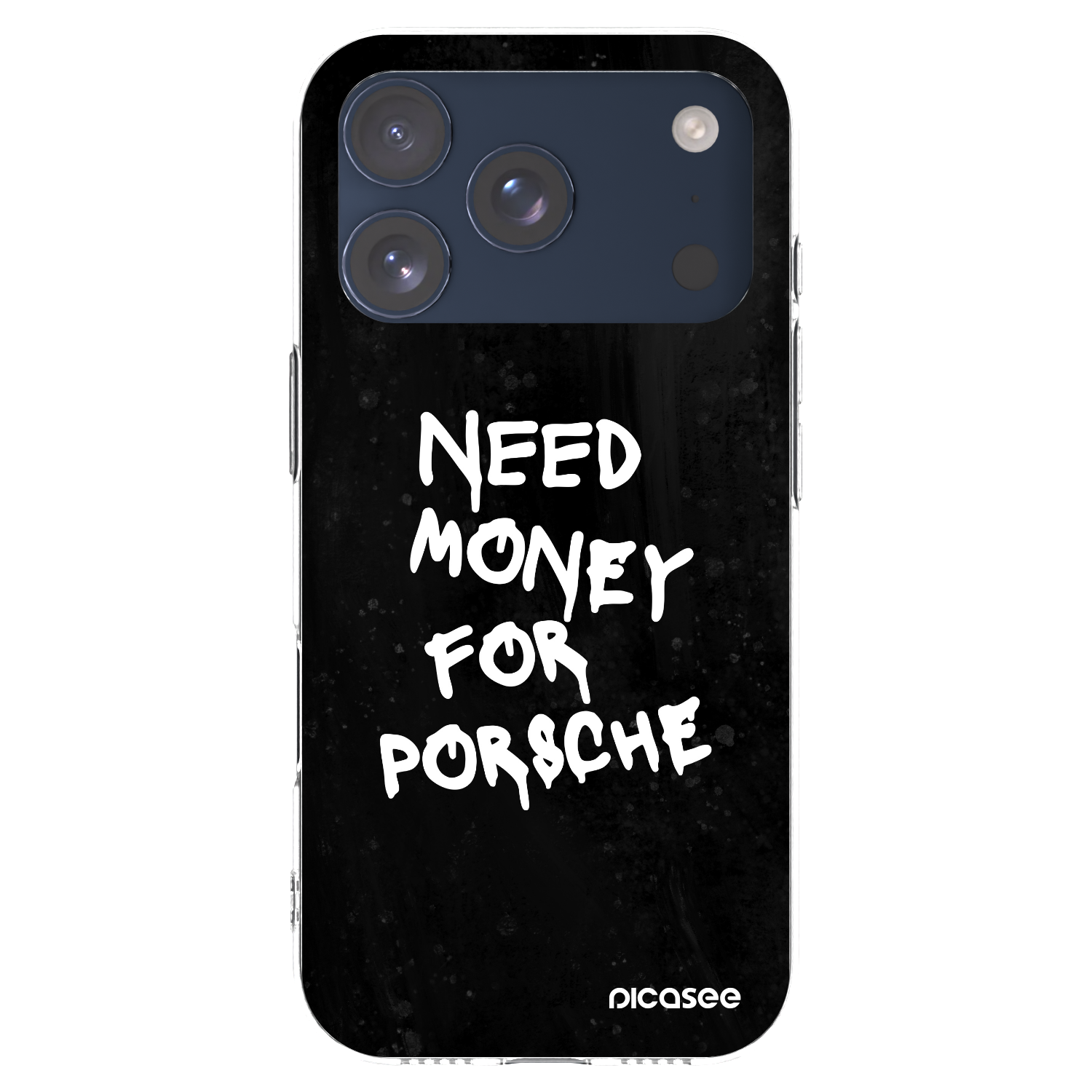 Silikónový prehľadný obal pre Apple iPhone 17 Pro - Black Dollar