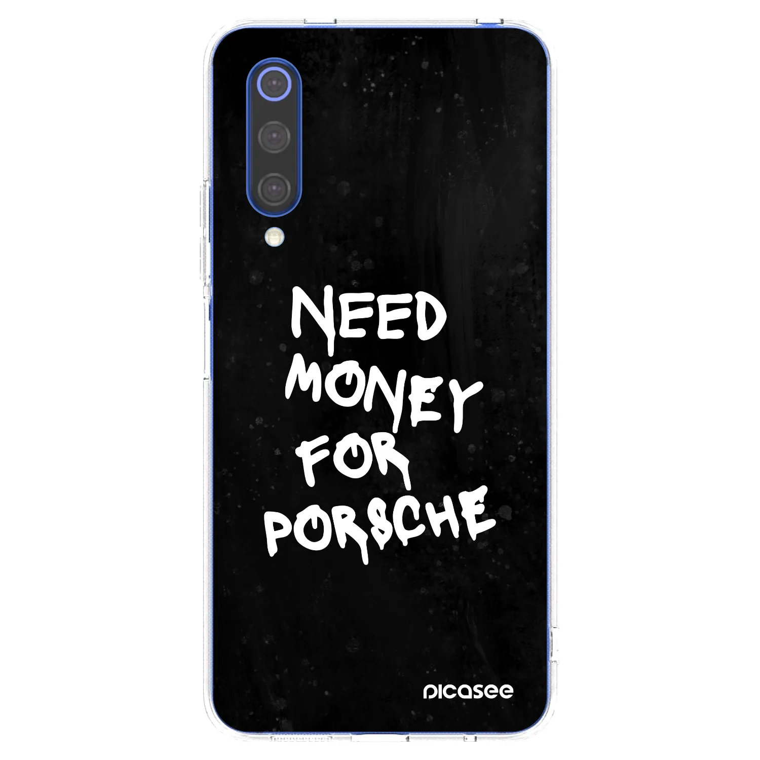 Picasee silikónový prehľadný obal pre Xiaomi Mi 9 SE - Black Dollar