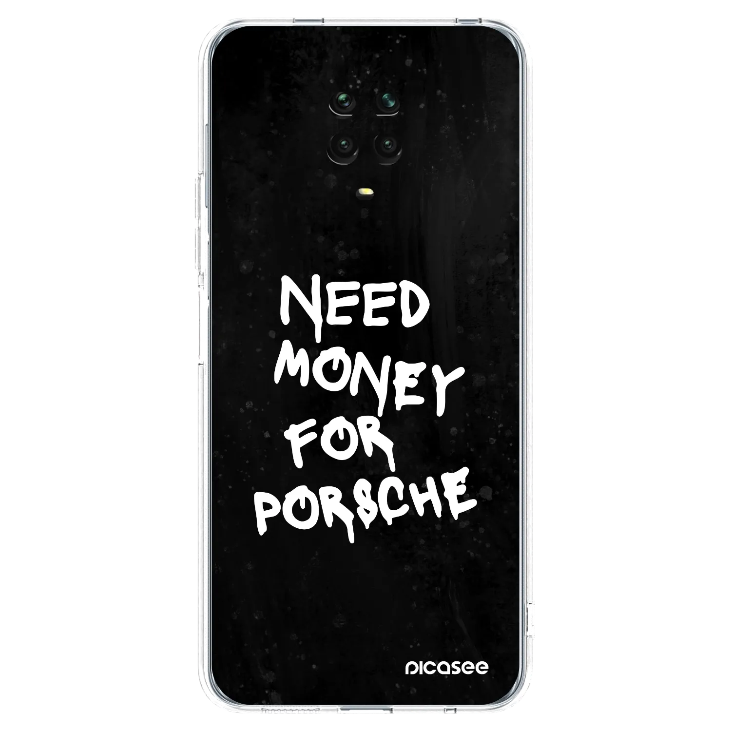 Picasee silikónový prehľadný obal pre Xiaomi Redmi Note 9S - Black Dollar