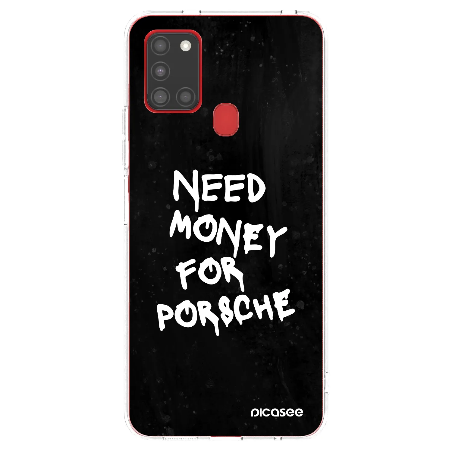 Picasee silikónový prehľadný obal pre Samsung Galaxy A21s - Black Dollar