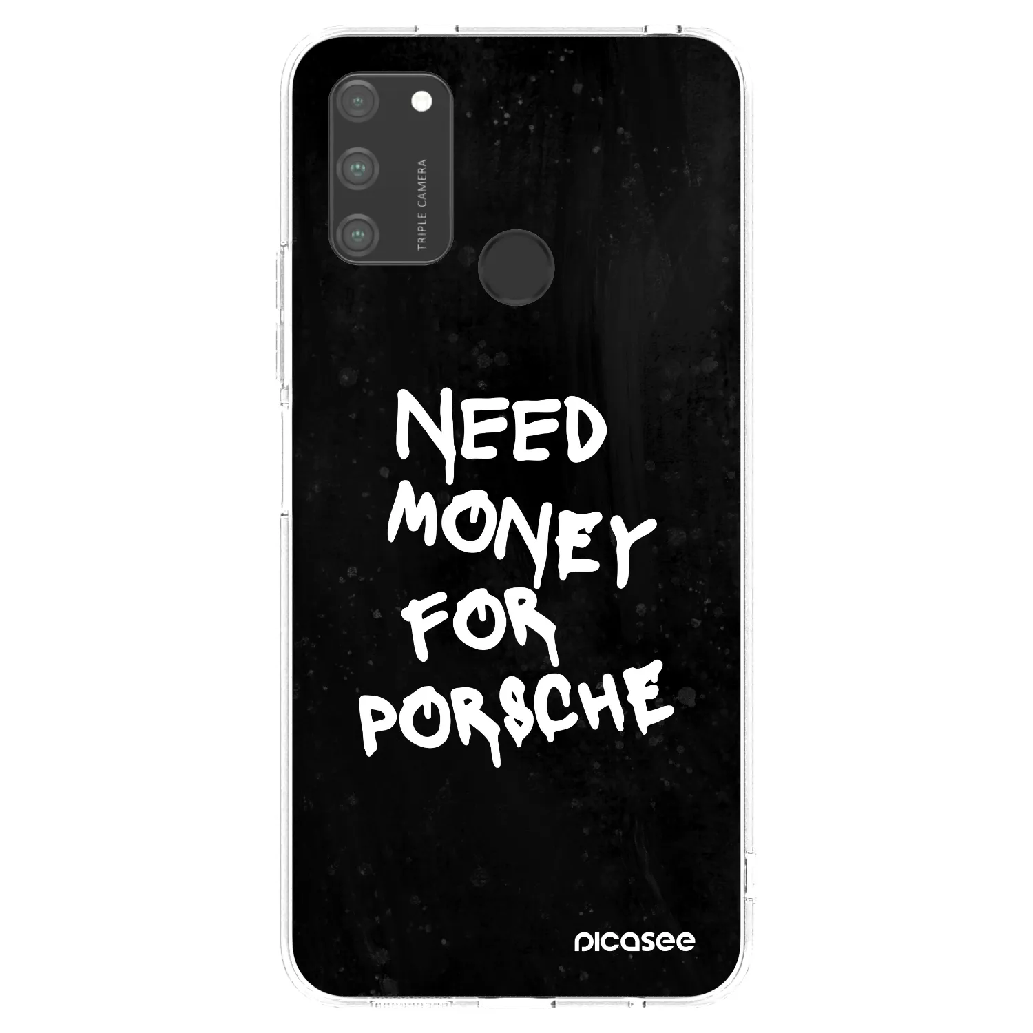 Picasee silikónový prehľadný obal pre Honor 9A - Black Dollar