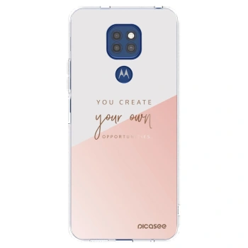 Picasee silikónový prehľadný obal pre Motorola Moto G9 Play - Vytvor si svoju vlastnú príležitosť