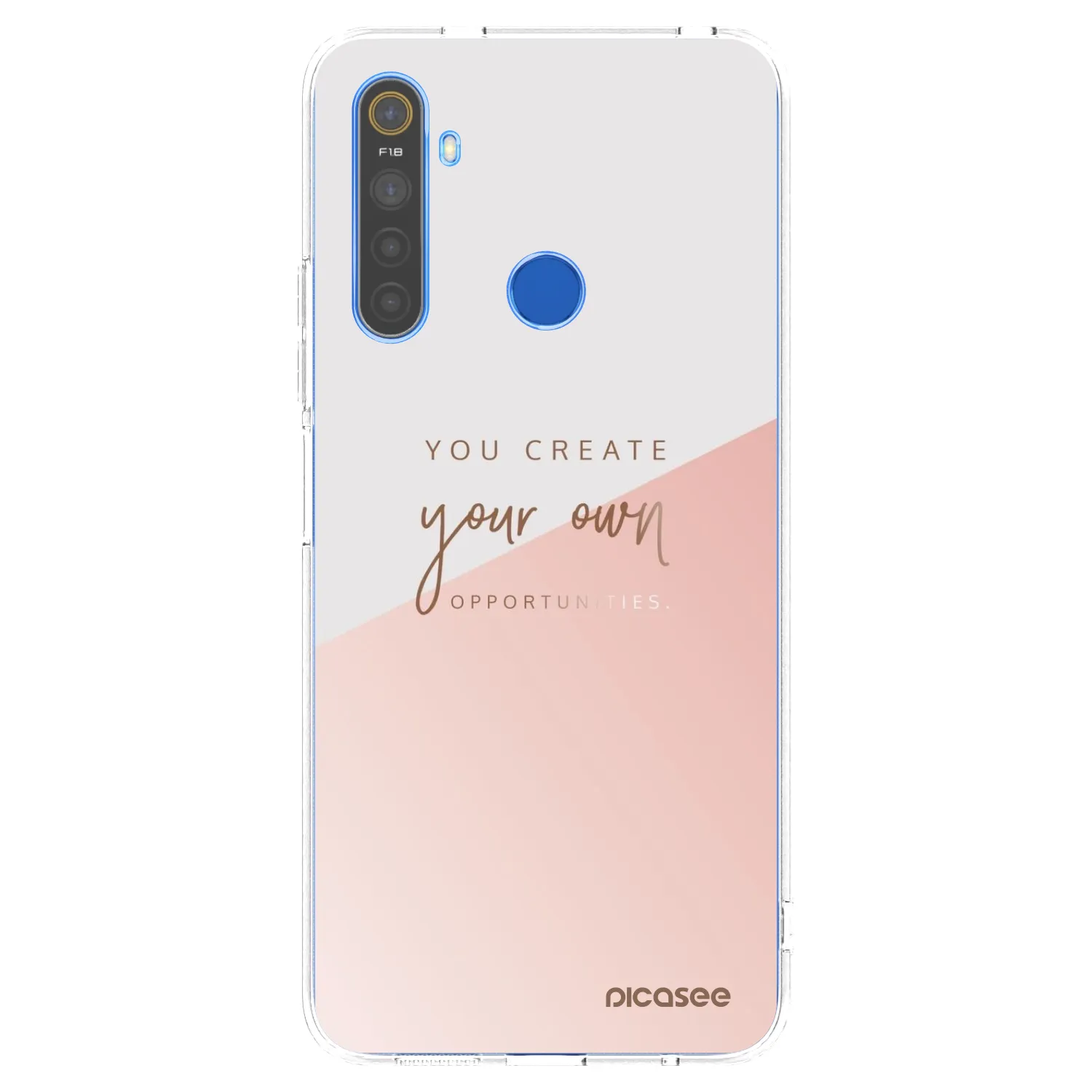 Picasee silikónový prehľadný obal pre Realme 5 - Vytvor si svoju vlastnú príležitosť