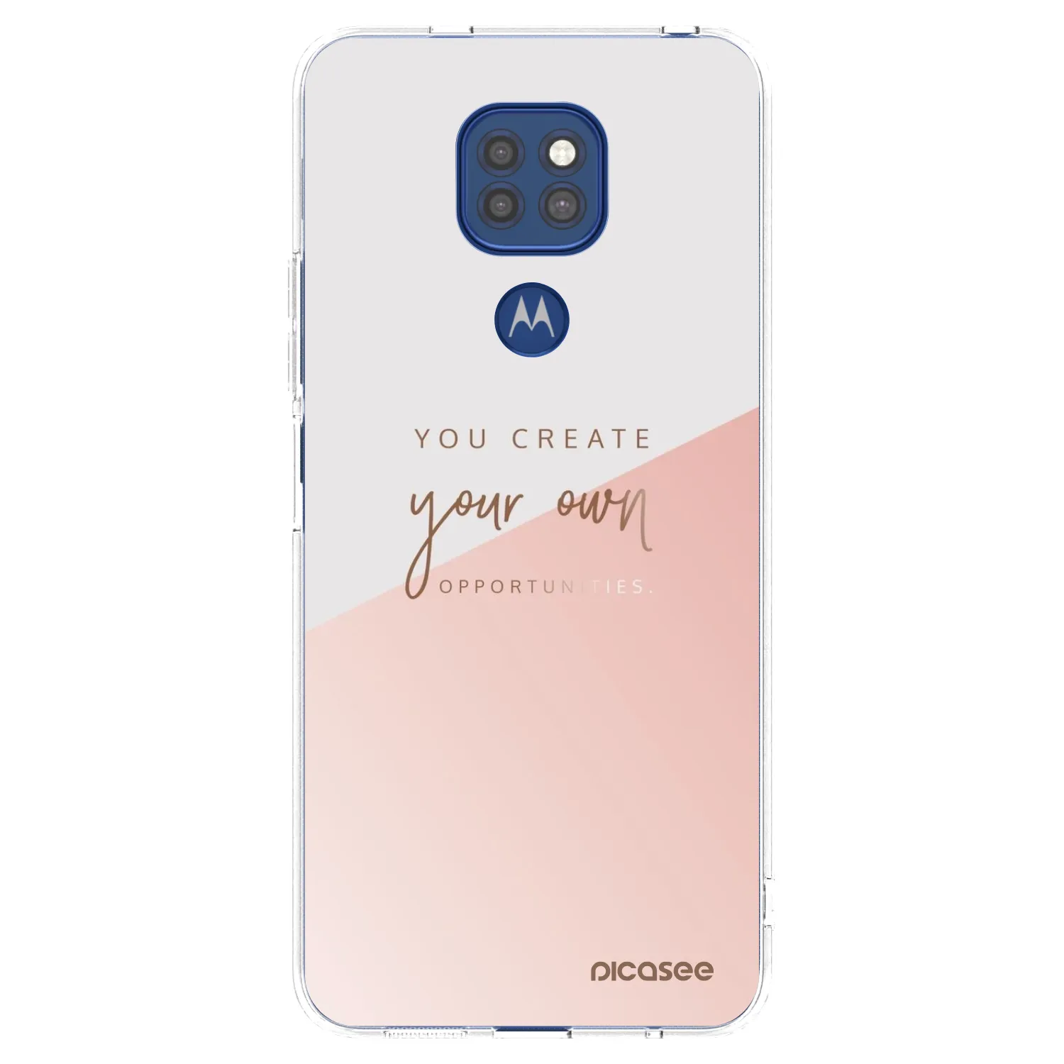 Picasee silikónový prehľadný obal pre Motorola Moto G9 Play - Vytvor si svoju vlastnú príležitosť